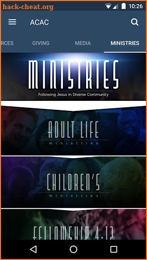 ACAC Church App screenshot