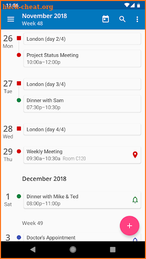 aCalendar - Android Calendar screenshot