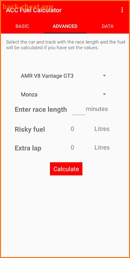 ACC Fuel Calculator screenshot
