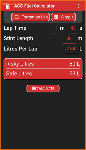ACC Fuel Calculator Pro screenshot