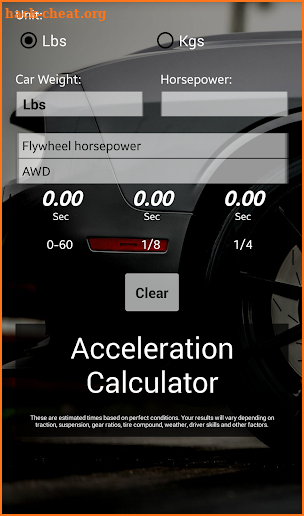 Acceleration Calculator screenshot