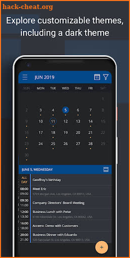 Accemo Calendar screenshot