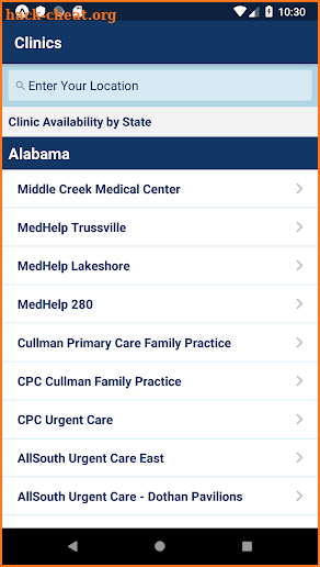 Access Health Clinic Finder screenshot