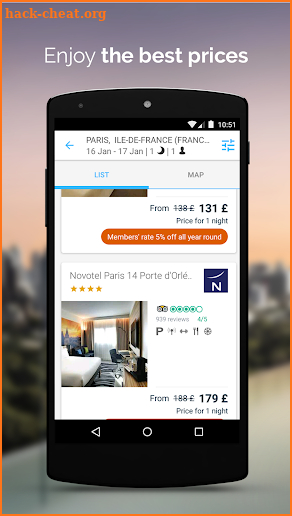 AccorHotels - Hotel booking screenshot