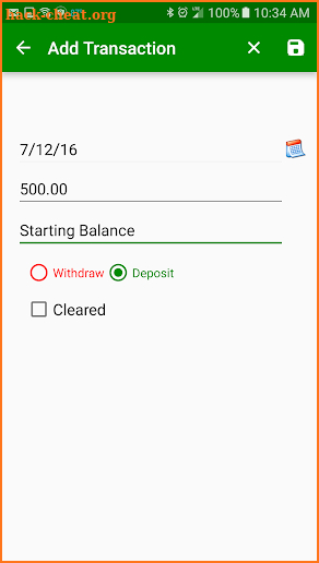 Account Balance screenshot