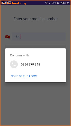 Account Kit Verify Phone / Email Demo screenshot