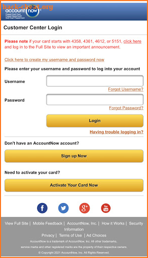Account Now Prepaid Cards - FREE screenshot