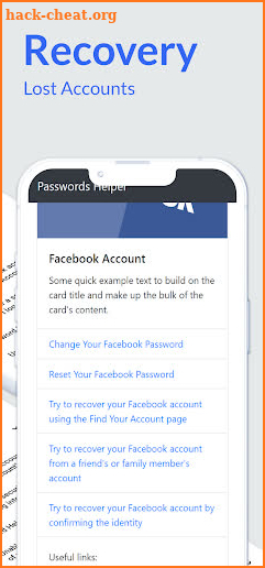 Accounts & Passwords Recovery screenshot