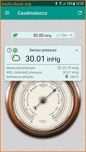 Accurate Barometer PRO screenshot