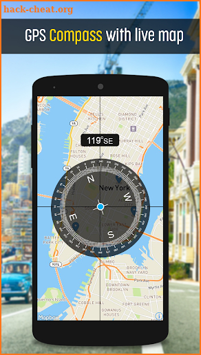 Accurate compass digital: On Map compass tool screenshot