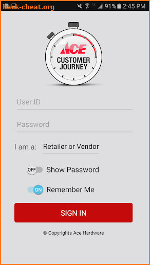 Ace Retailer Customer Journey screenshot