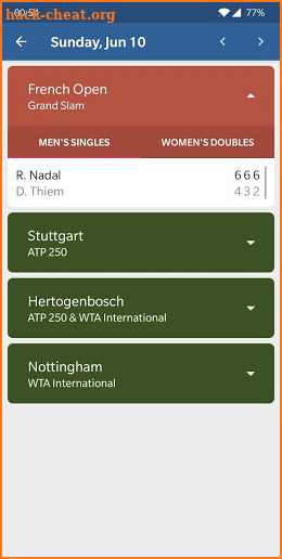 Aced - Live Tennis Scores screenshot