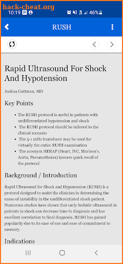 ACEP Critical Ultrasound Guide screenshot