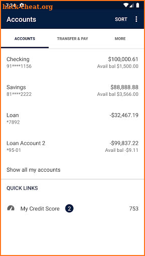ACFCU Mobile Banking screenshot