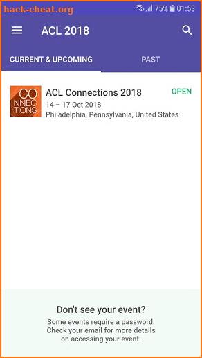 ACL 2018 screenshot