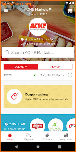 ACME Rush Delivery & Pickup screenshot