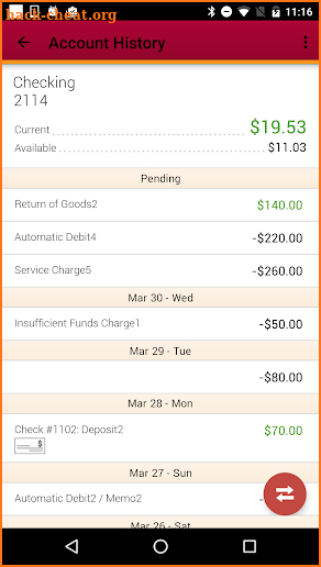 ACMG FCU Mobile Banking screenshot