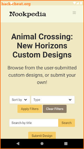 ACNH: Nookpedia Designs screenshot