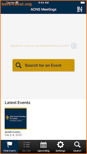 ACNS Events screenshot
