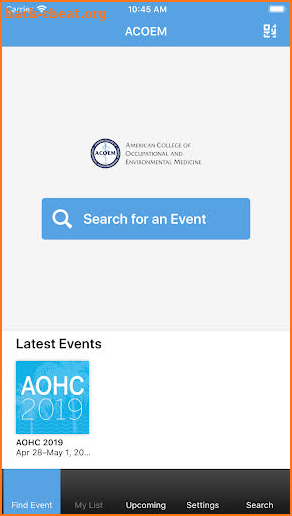 ACOEM Events screenshot