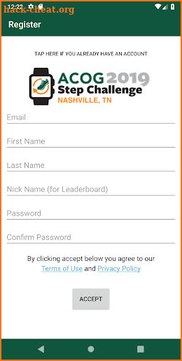 ACOG19 Step Challenge screenshot