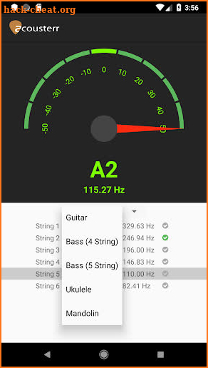 Acousterr Guitar Tuner screenshot