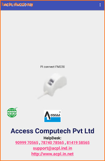 ACPL FM220 Registered Device screenshot