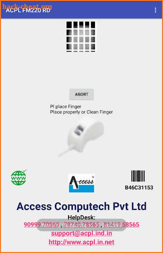 ACPL FM220 Registered Device screenshot