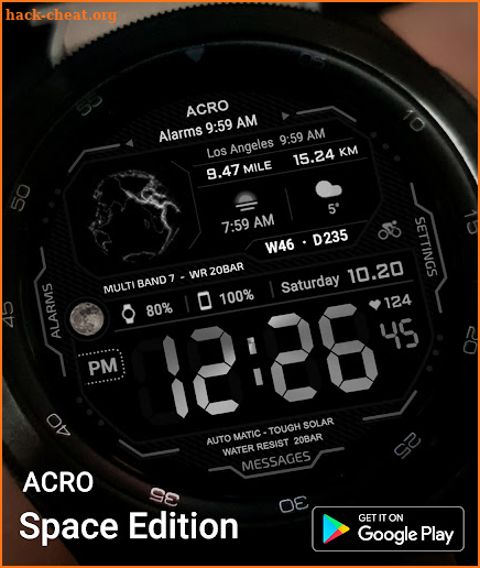 Acro Space1 edtion Watchface screenshot