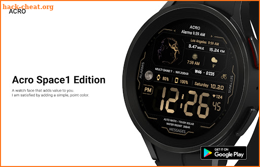 Acro Space1 edtion Watchface screenshot