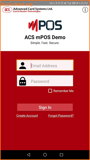 ACS AMR220 mPOS Demo screenshot