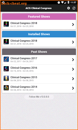 ACS Clinical Congress screenshot