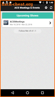 ACS Meetings & Events screenshot