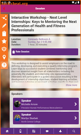 ACSM Conferences and Meetings screenshot