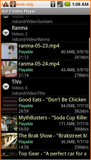 Act 1 Video Player screenshot