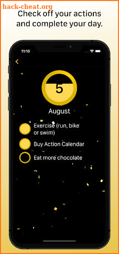 Action Calendar screenshot