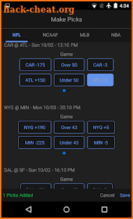 Action - Sports Bet & Live Odds Tracker screenshot