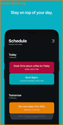 Actions by Moleskine screenshot