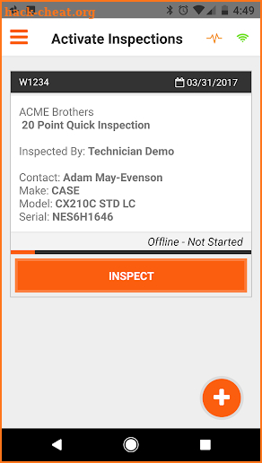 Activate Inspections screenshot