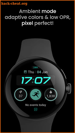 Active 2: Wear OS 4 watch face screenshot