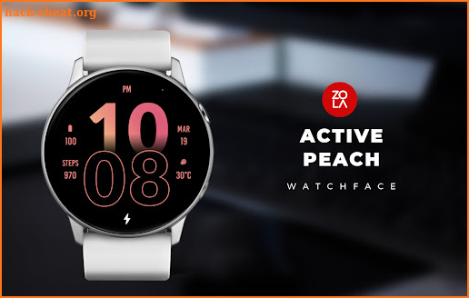Active Peach Watch Face screenshot