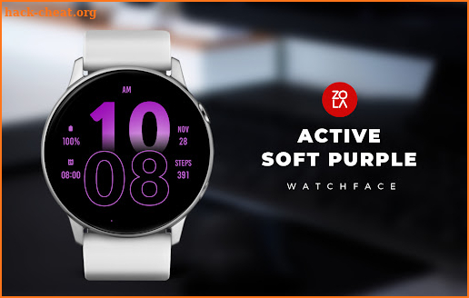 Active Soft Purple Watch Face screenshot