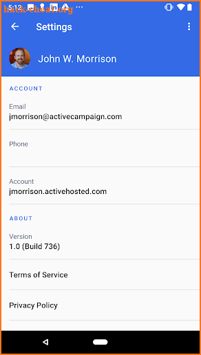 ActiveCampaign Contacts screenshot