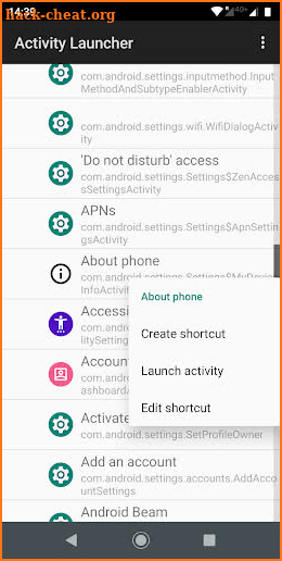 Activity Launcher screenshot