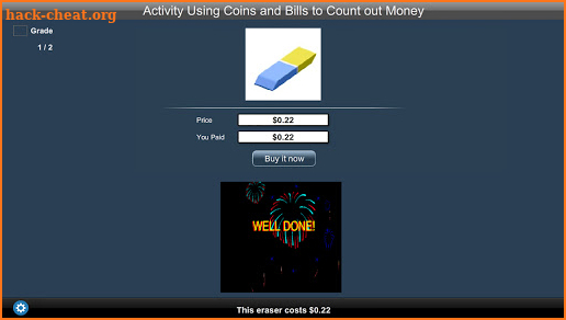 Activity Using Coins and Bills (US$) screenshot