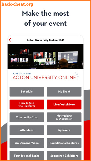 Acton University Online screenshot