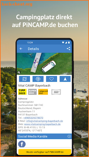 ADAC Camping / Stellplatz 2022 screenshot