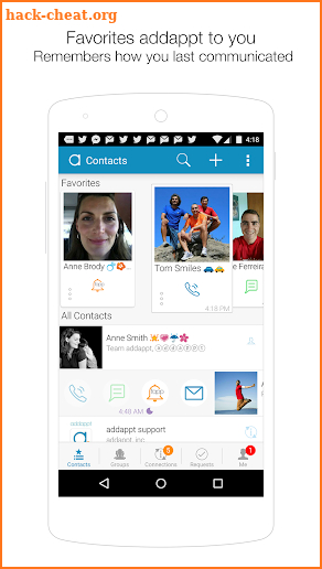 addappt: up-to-date contacts screenshot