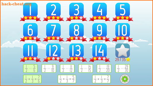 Adding Fractions Math Game screenshot