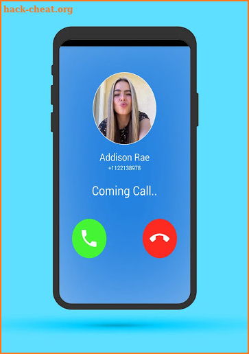 Addison Rae Fake call screenshot